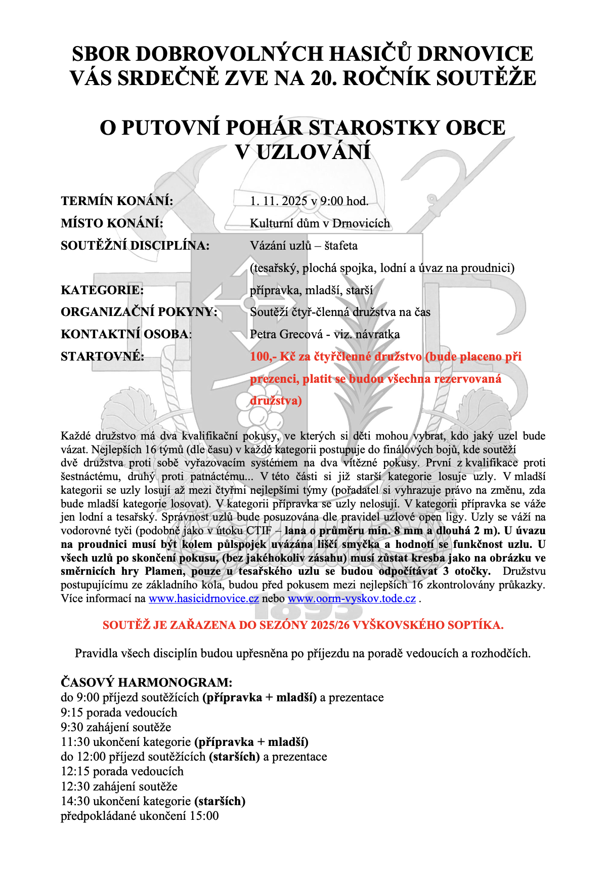 Pozvanka uzlovani 2025